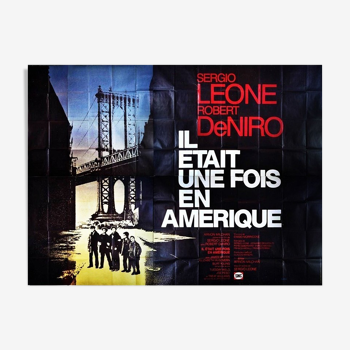 Affiche 4x3 mètres originale de 1984 il était une fois en amérique 4x3 mètres Sergio léone