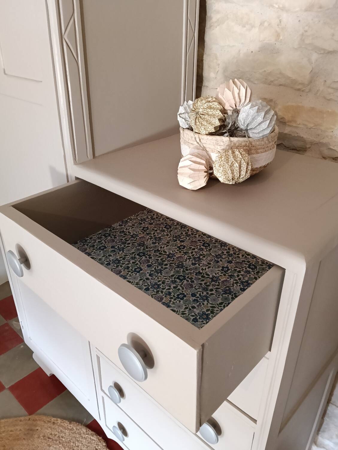 Vintage asymmetrical wardrobe