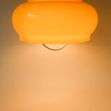 Suspension en opaline jaune avec arc en métal, Design, 1970