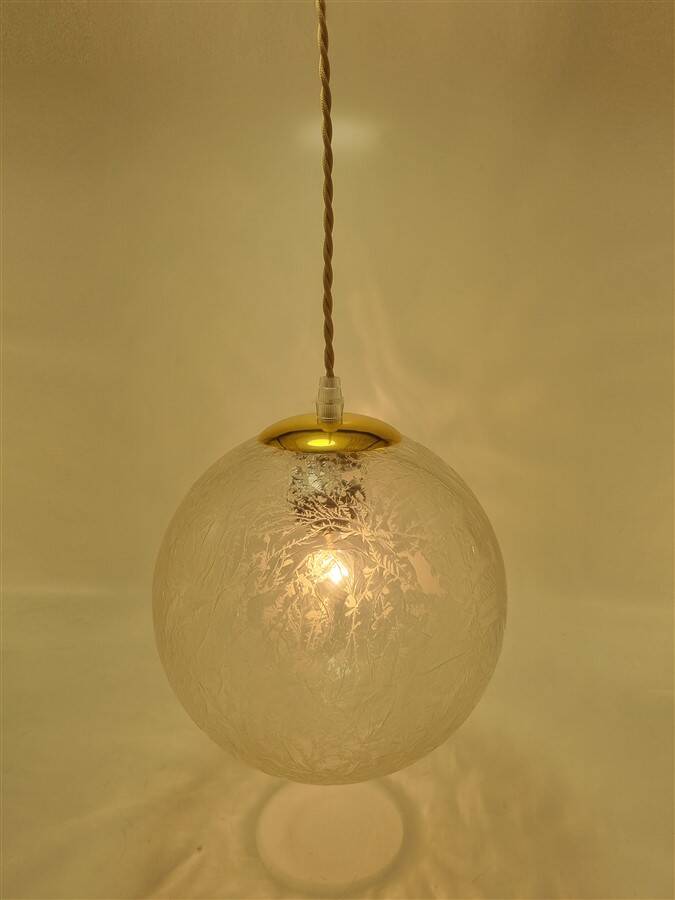 Frosted glass pendant light