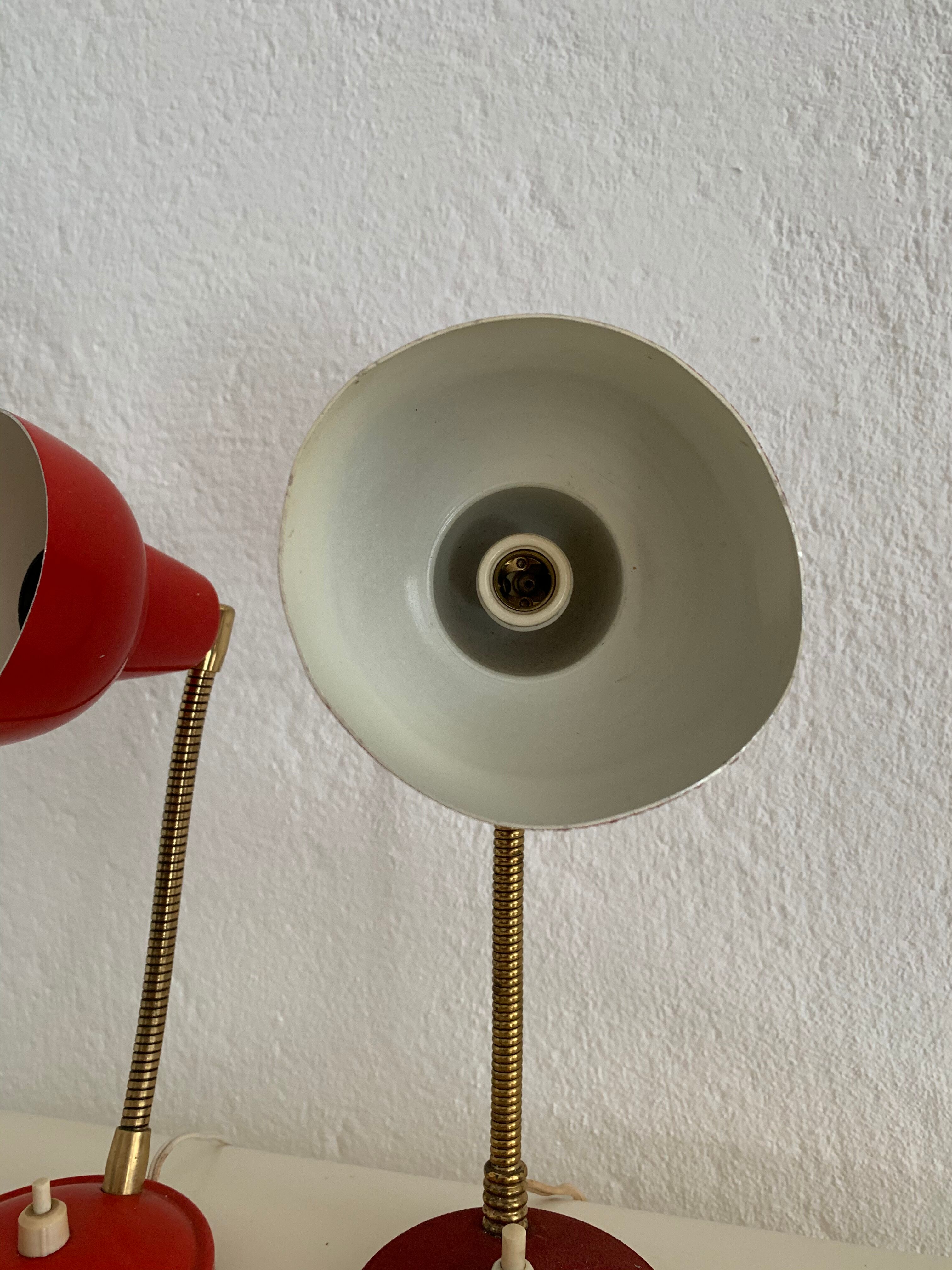 Duo vintage casserole lamps
