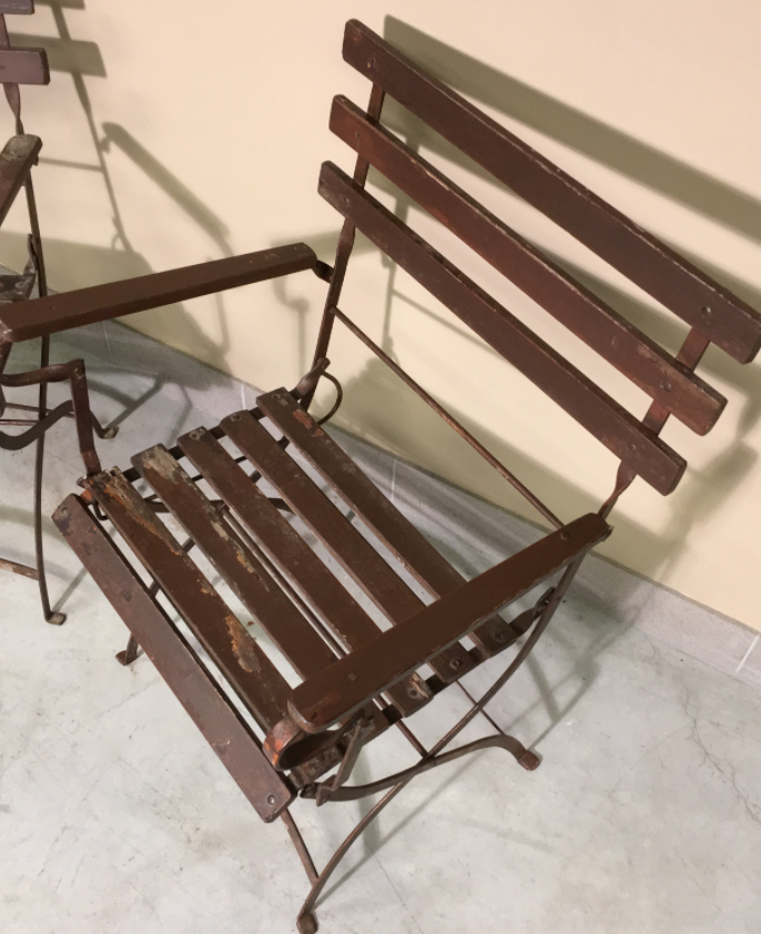 Paire fauteuils de jardin pliants