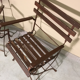 Paire fauteuils de jardin pliants