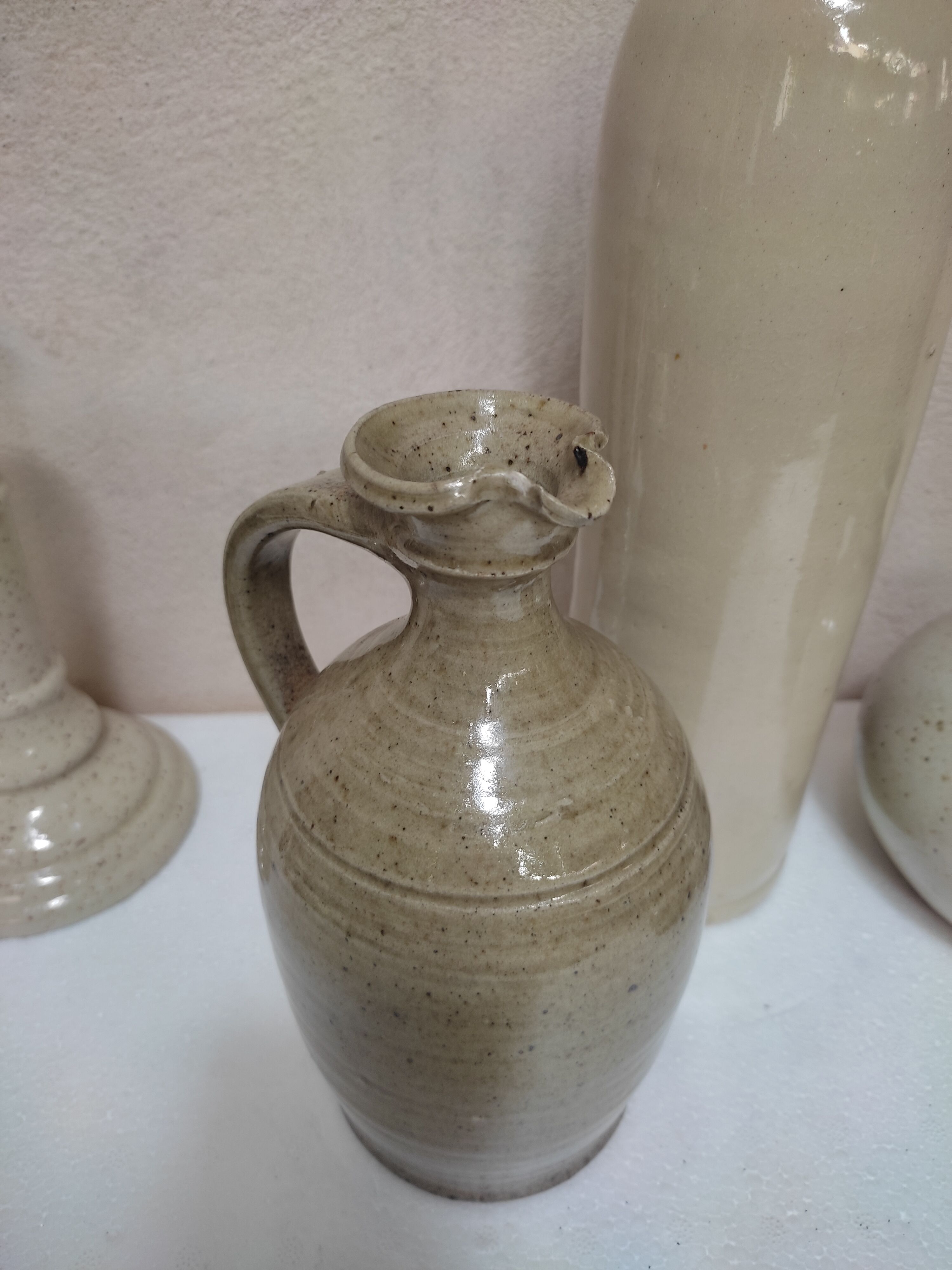 Set of sandstone bottles and pitchers