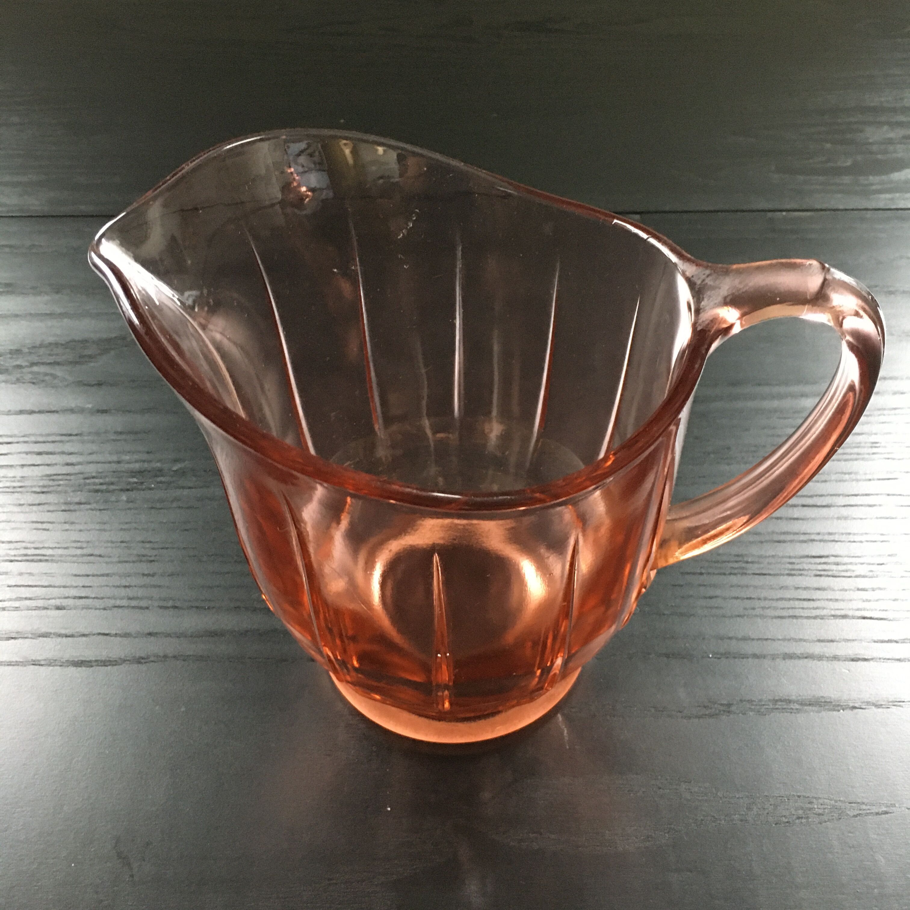 Pitcher pink glass