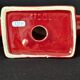 Ceramic chandelier, signed LONGCHAMP, twisted old red