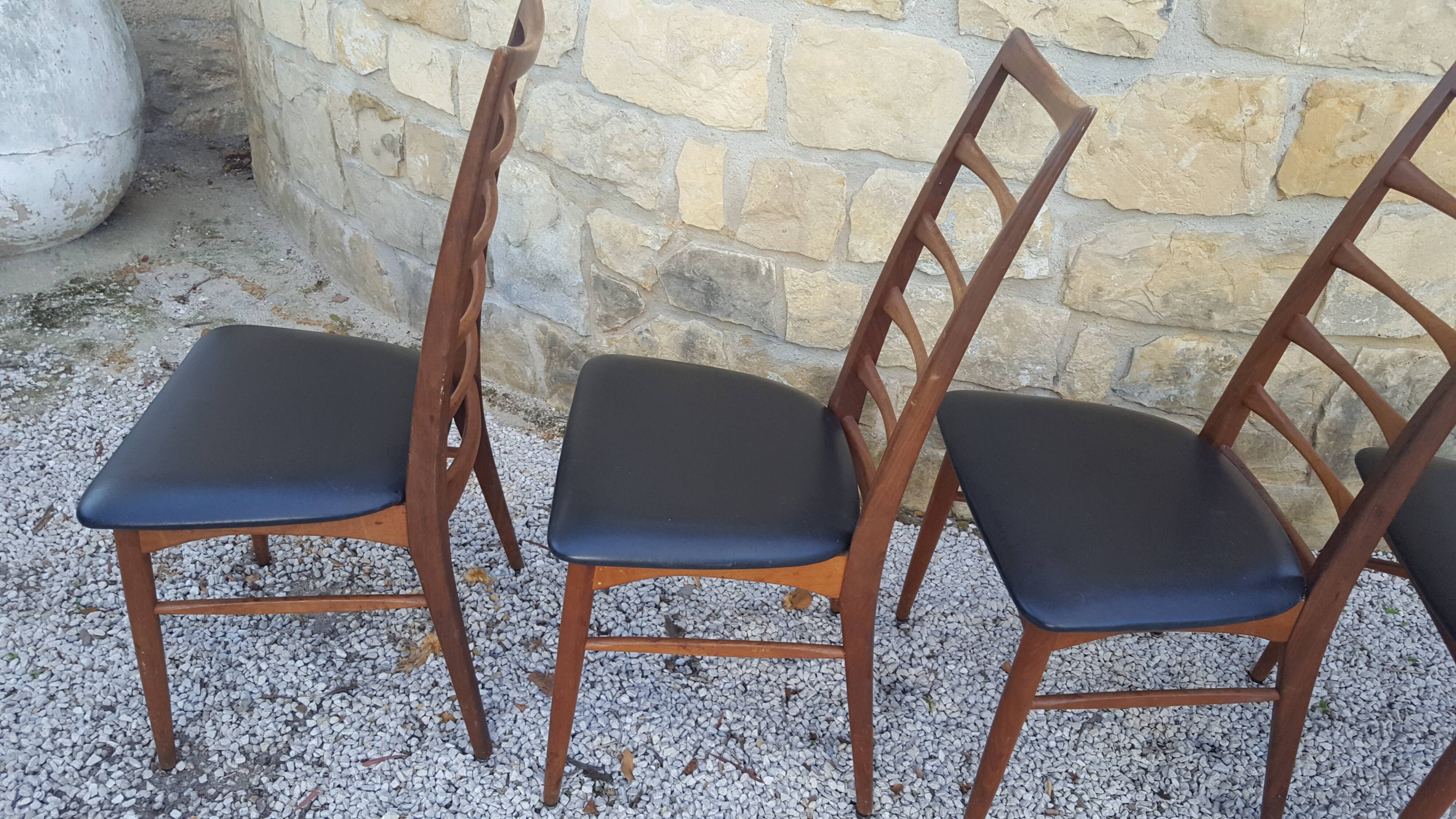 4 chaises Koefoeds modéle Lis en palissandre, Danemark