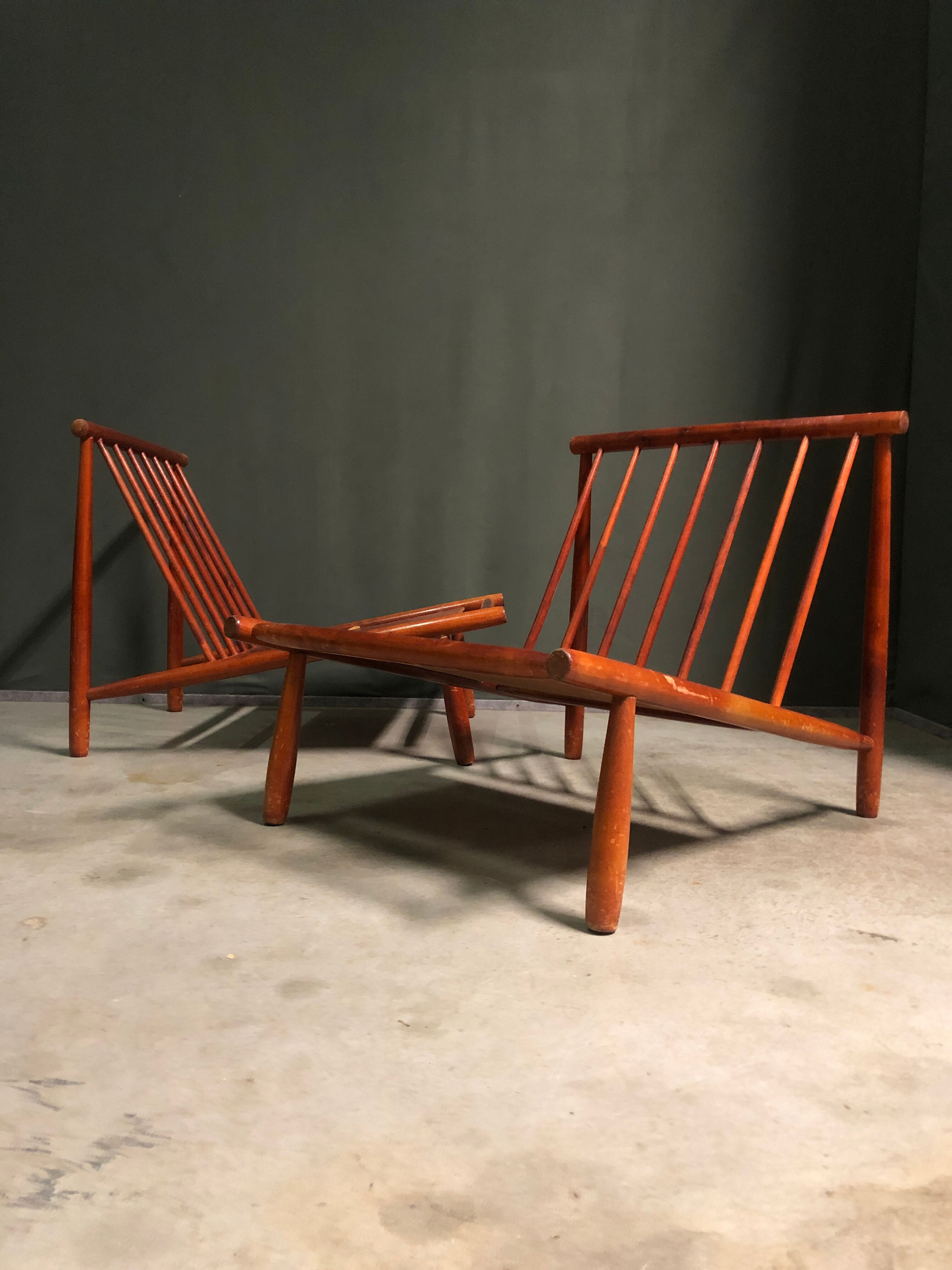 2 x Alf Svensson Domus 1 armchairs for Dux, 1950's