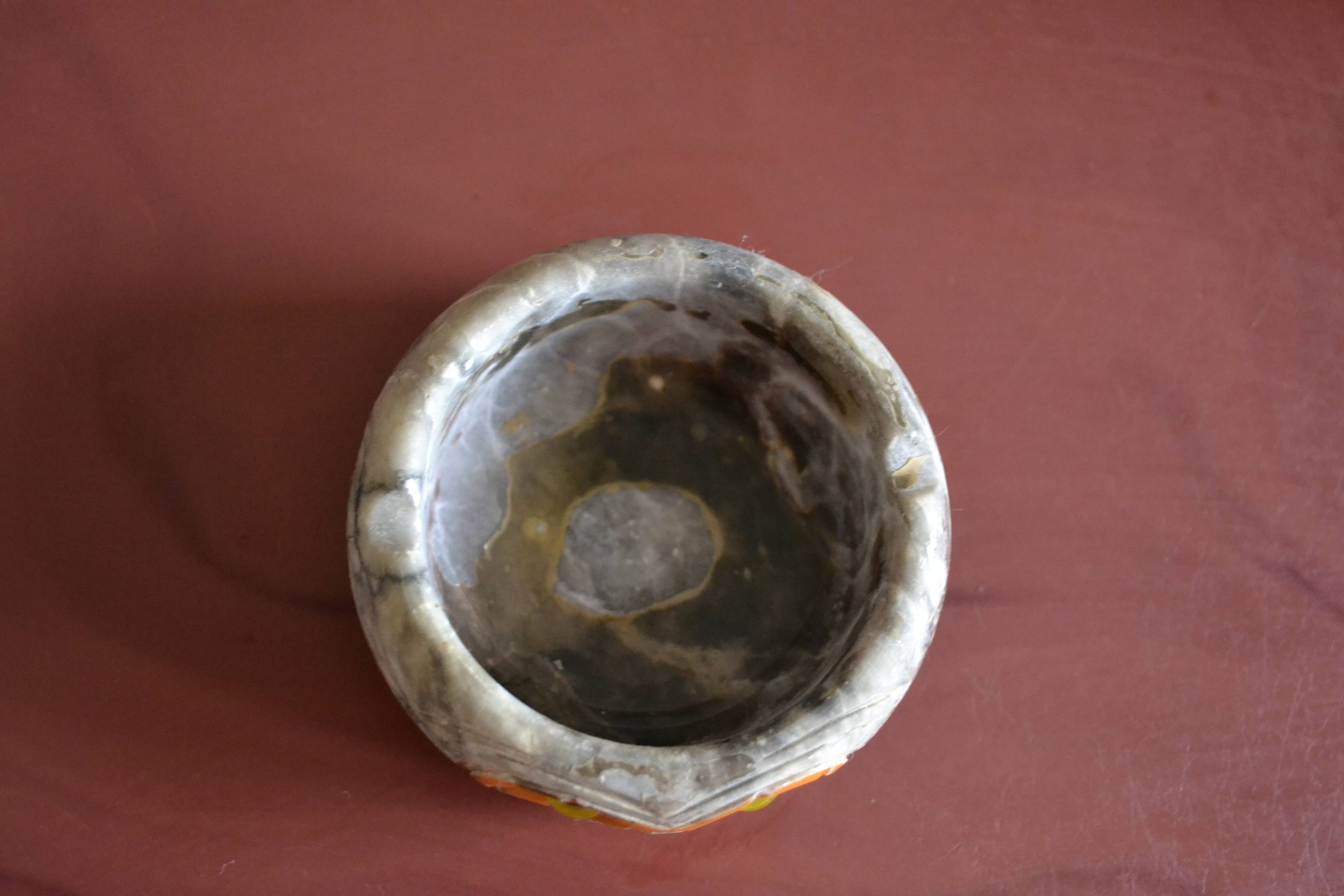 Owl marble ashtray