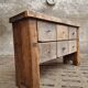 Antique workbench, chest of drawers, side table, bathroom furniture, 19th century