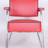 Restored Bauhaus Armchair, Mauser, G. Rohde, Chrome, Leather, Germany, 1930s