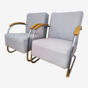 Pair of mücke melder fn 21 armchairs, vintage, 1930