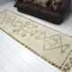 White & Beige Wool Handmade Rug sku 2215
