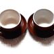 2 brown cups + saucers for tea, hot chocolate, coffee / Tête à tête