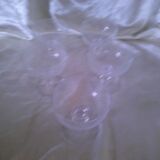 Set of 5 bubble glass ice cream cups