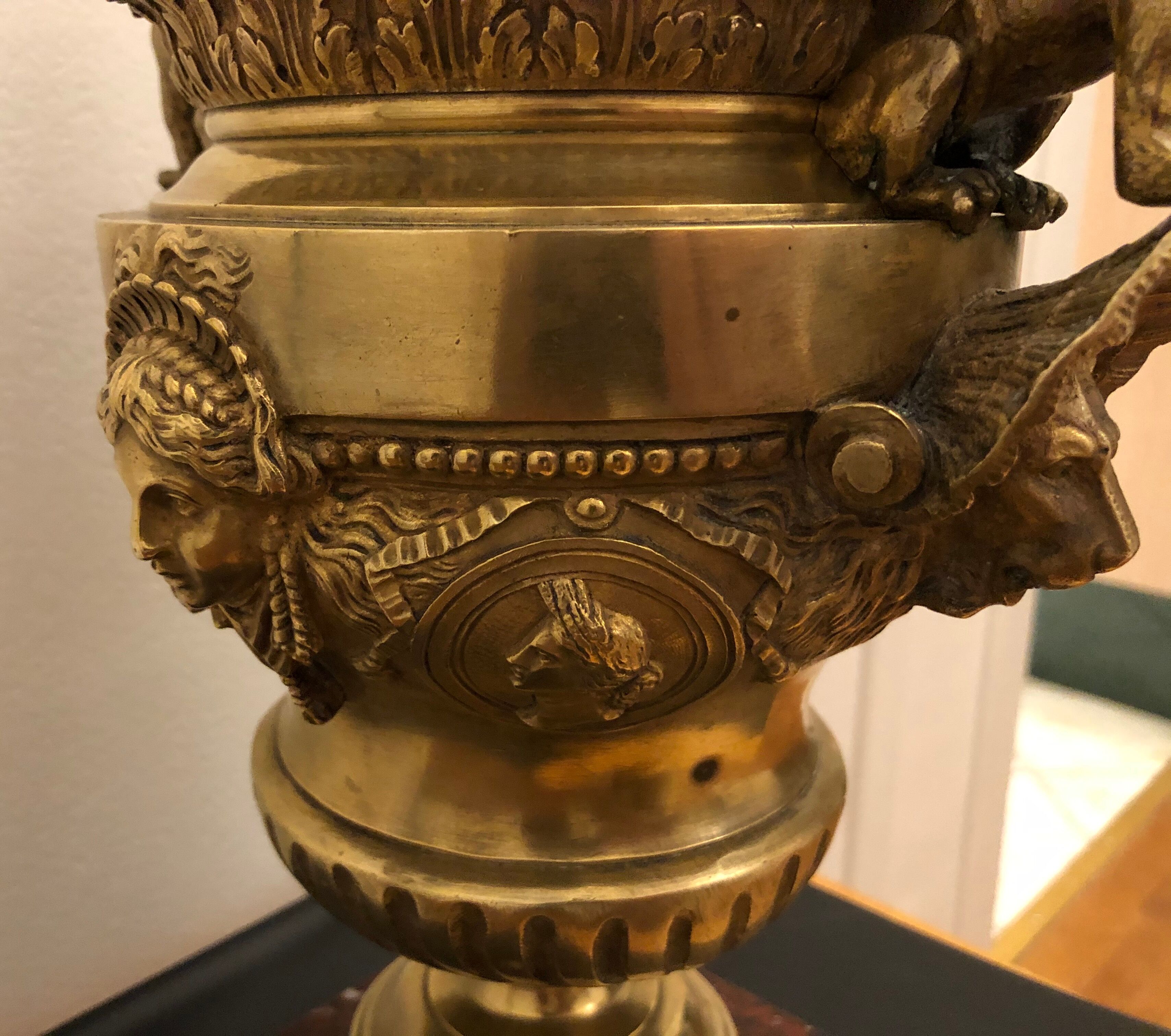 Large gilded bronze cut