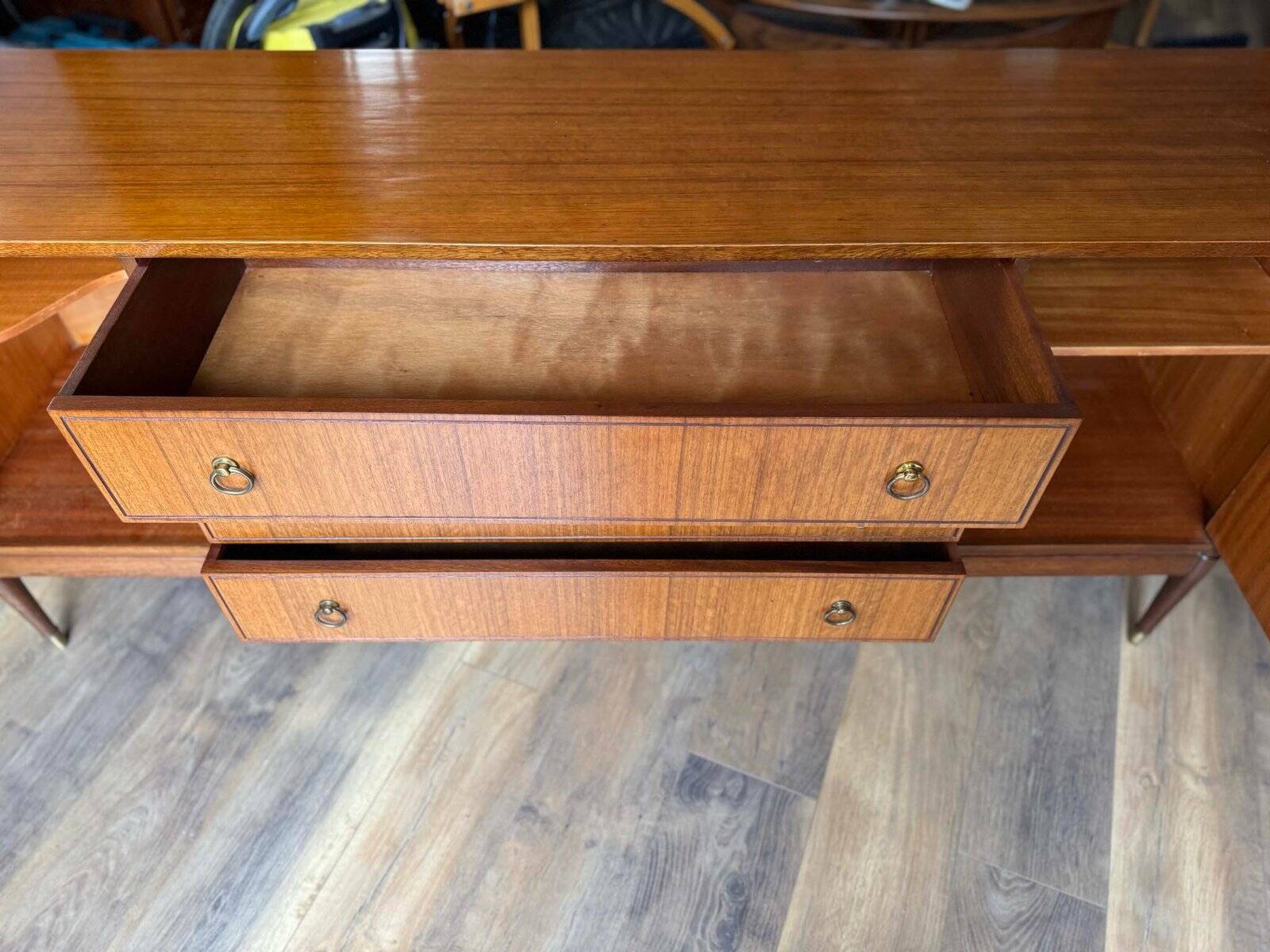 Vintage Greaves & Thomas brown teak enfilade, Mid-Century design from the 1960s.