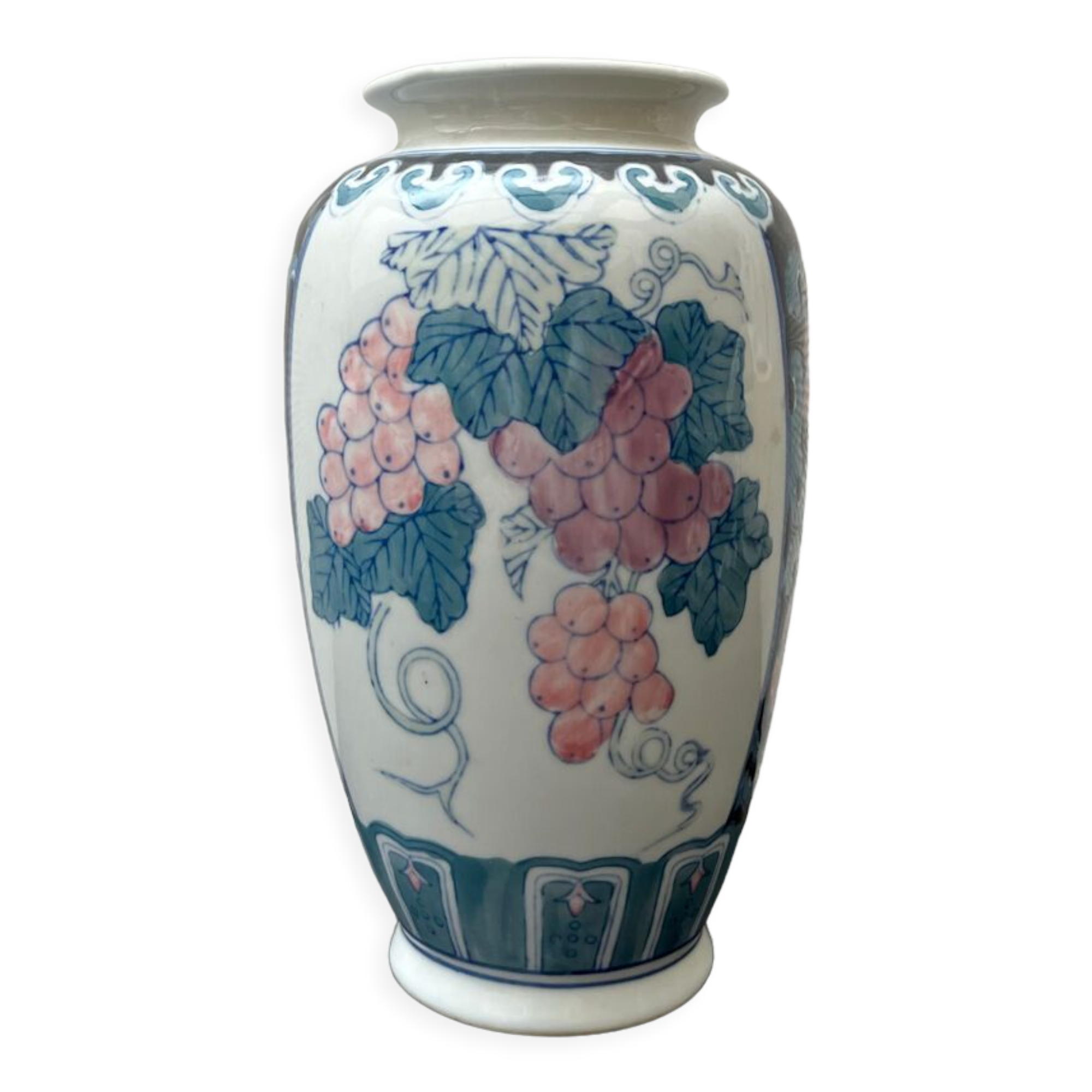 Vase en céramique vignes peintes à la main