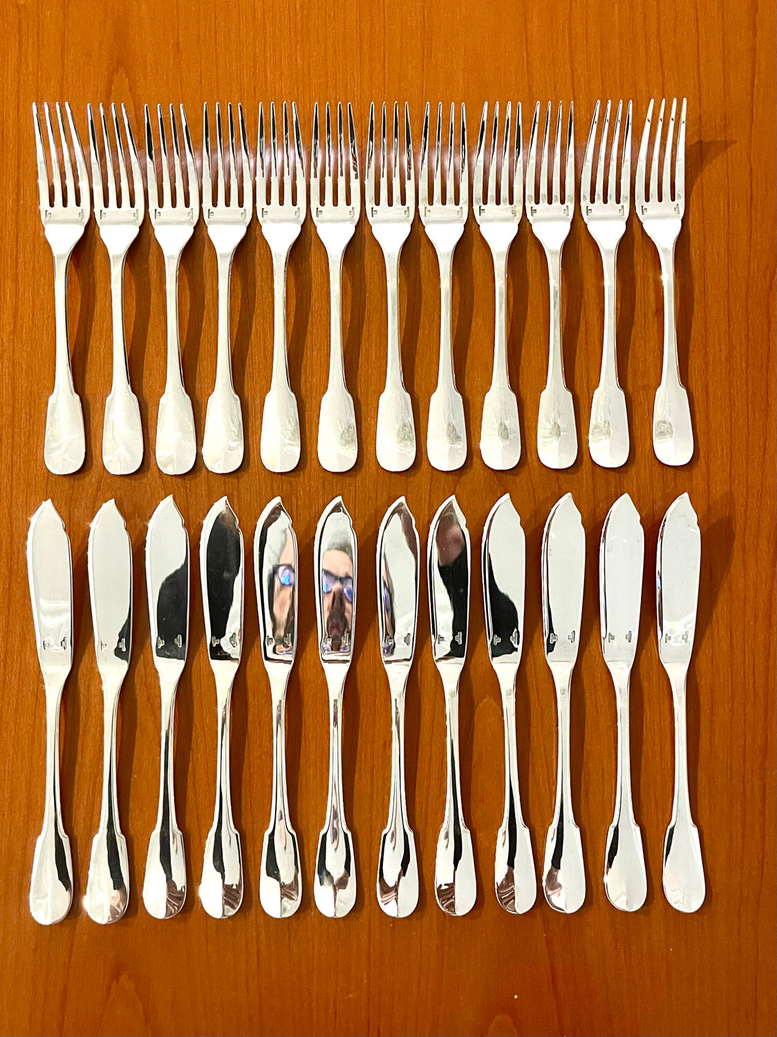 Christofle Cluny, 12 fish place settings, brand new condition