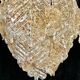 Golden Mazzega amber ice frost candlestick