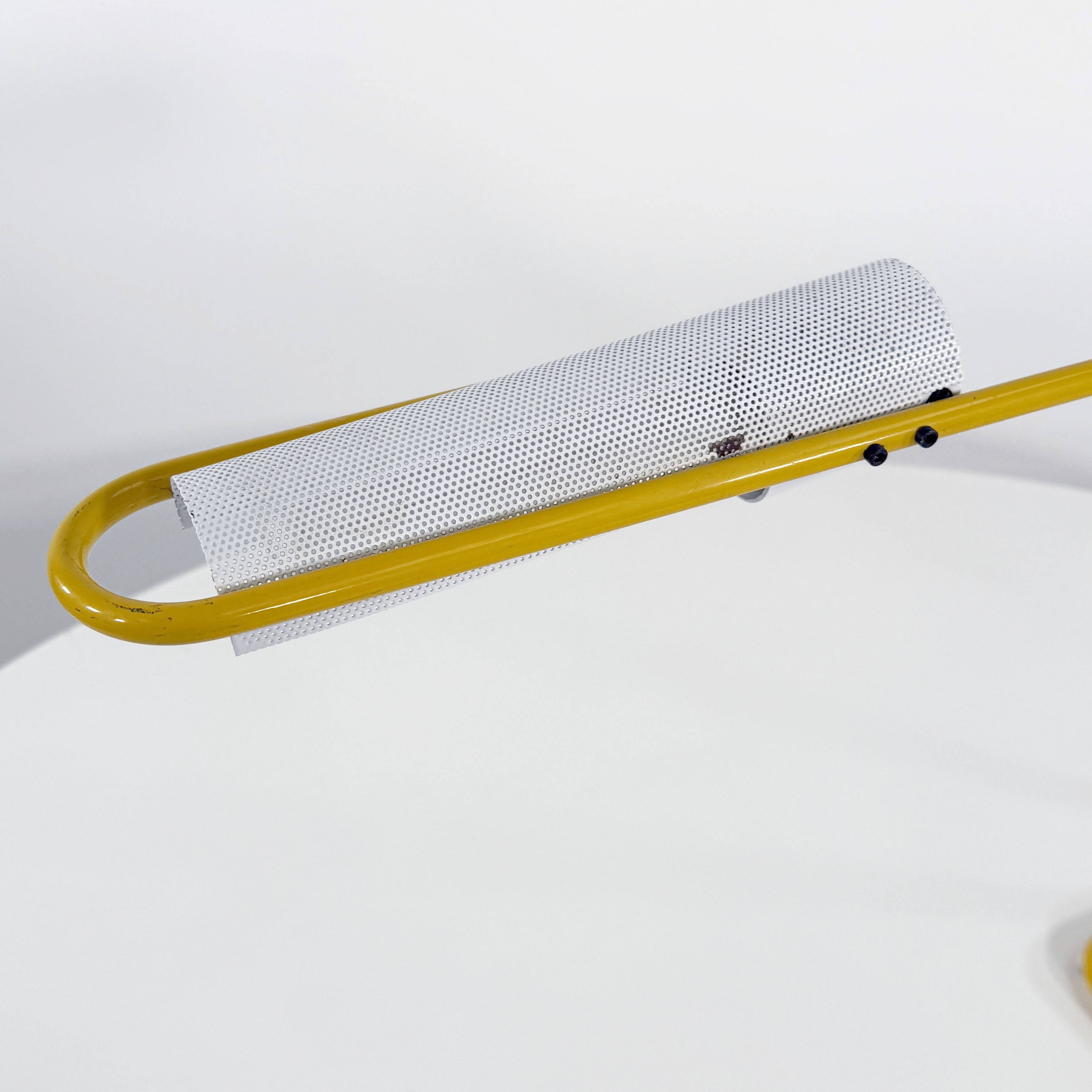 Lampe de bureau jaune de Candle, 1980