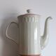 White porcelain teapot / coffee pot with red stripes – Model “Ac