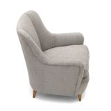 Grey fabric armchair, 1950s