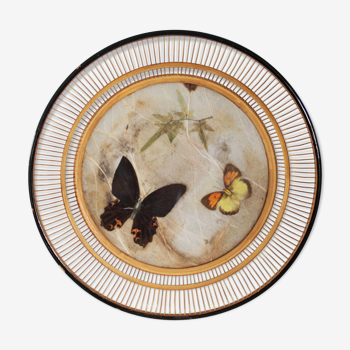 Butterfly rattan platter