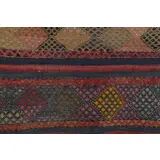 Tapis Kilim en laine et coton turc fait main vintage des années 1970 101x382