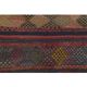 Tapis Kilim en laine et coton turc fait main vintage des années 1970 101x382