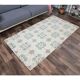 Vintage Turkish Oushak Handmade Wool Rug 111x202