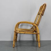 1950s “French Riviera” Rattan Armchair, Italy