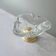 Ashtray/trinket dish in white crystal Val Saint Lambert Belgium