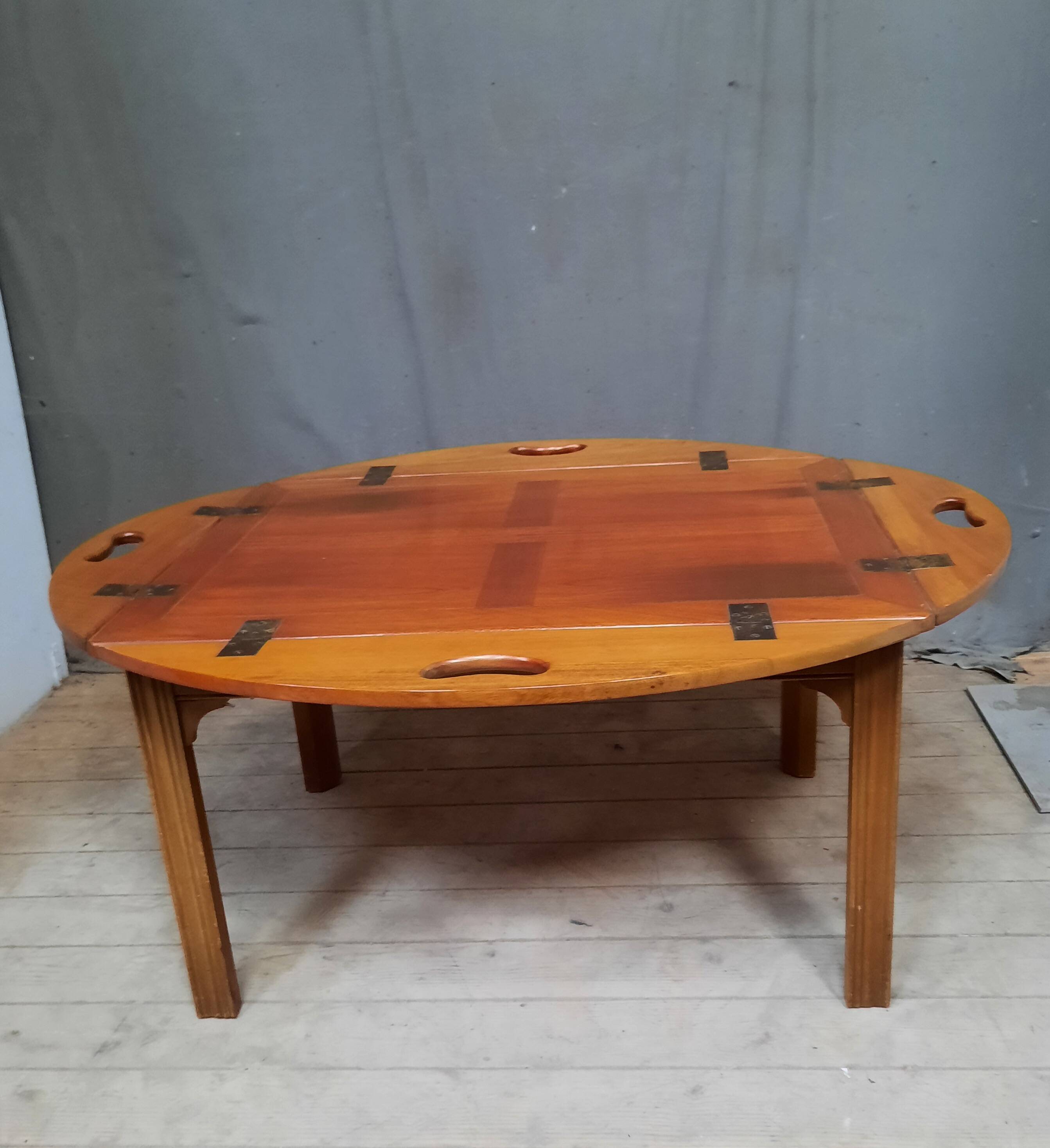 Mahogany boat coffee table