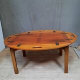 Mahogany boat coffee table