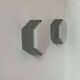 Pair of vintage opaline and metal wall lights, Raak Holland 1970