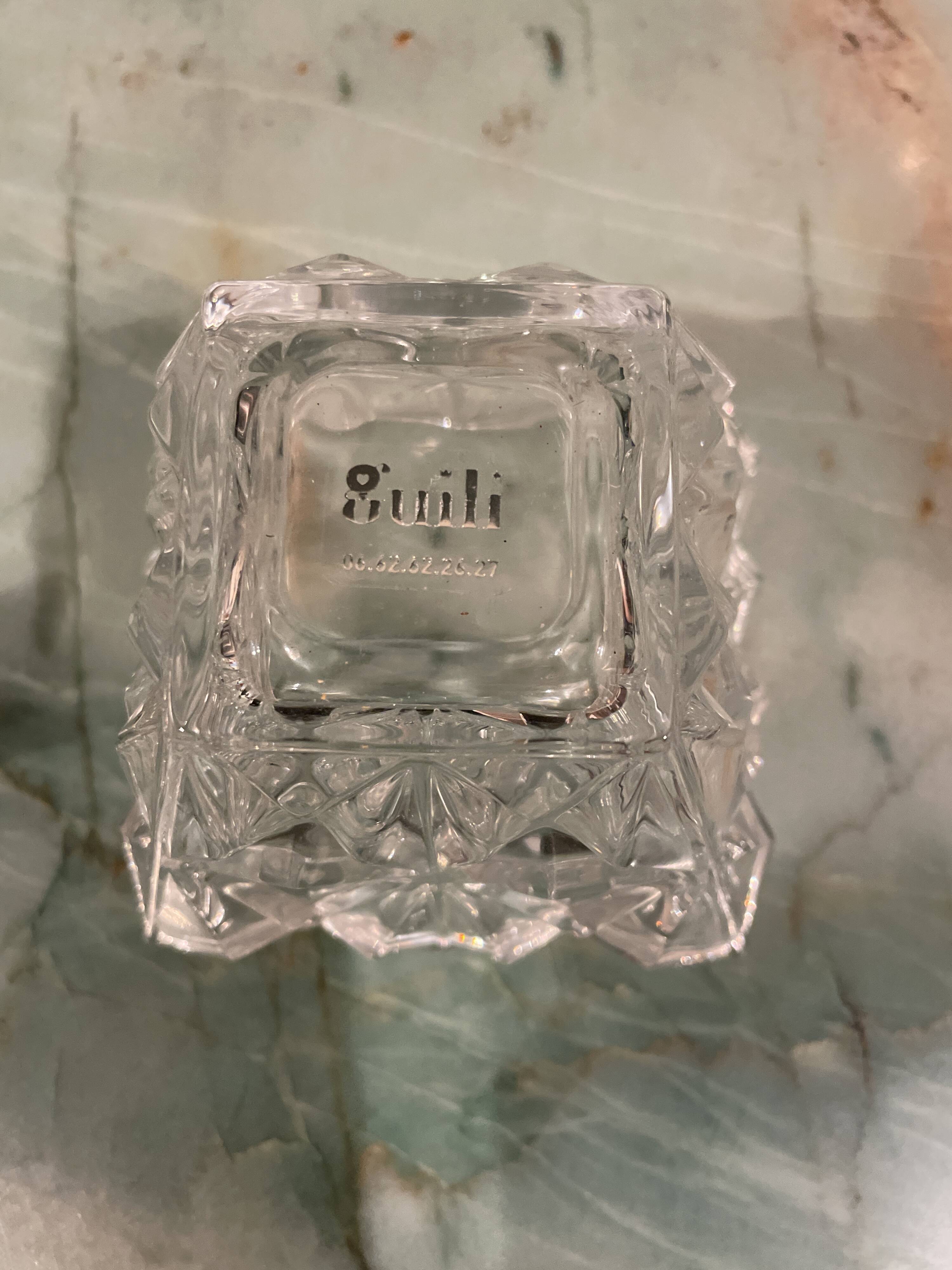 Glass sugar bowl from Guili