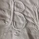 Old very large linen sheet monogrammed BF