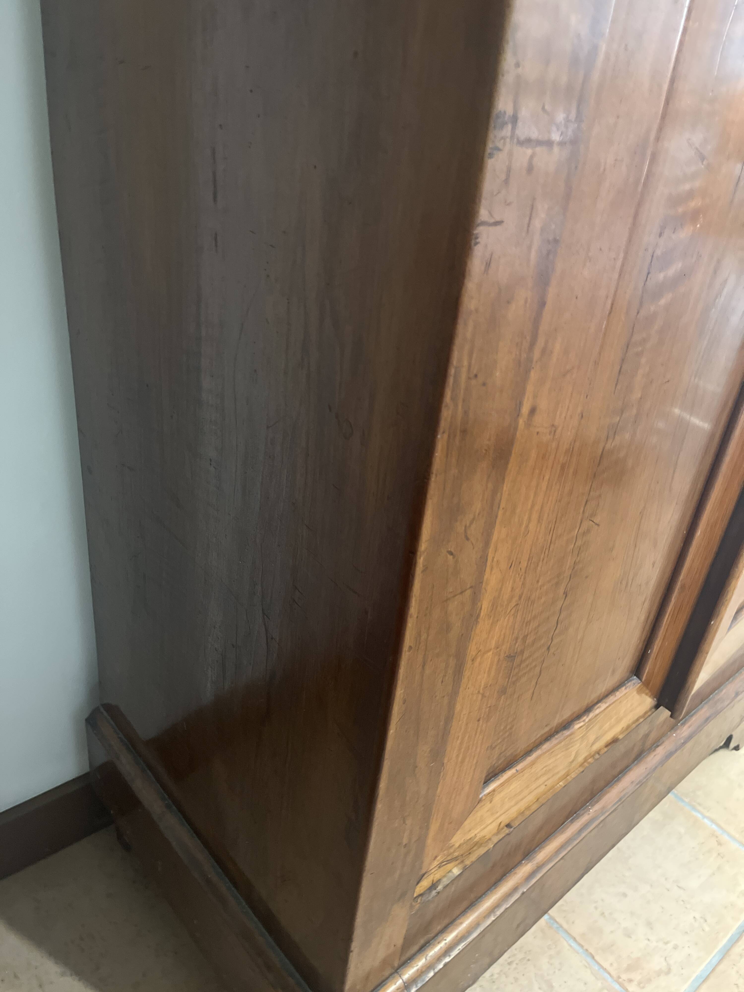 Antique cherry wood wardrobe, Louis Philippe style, 2 doors