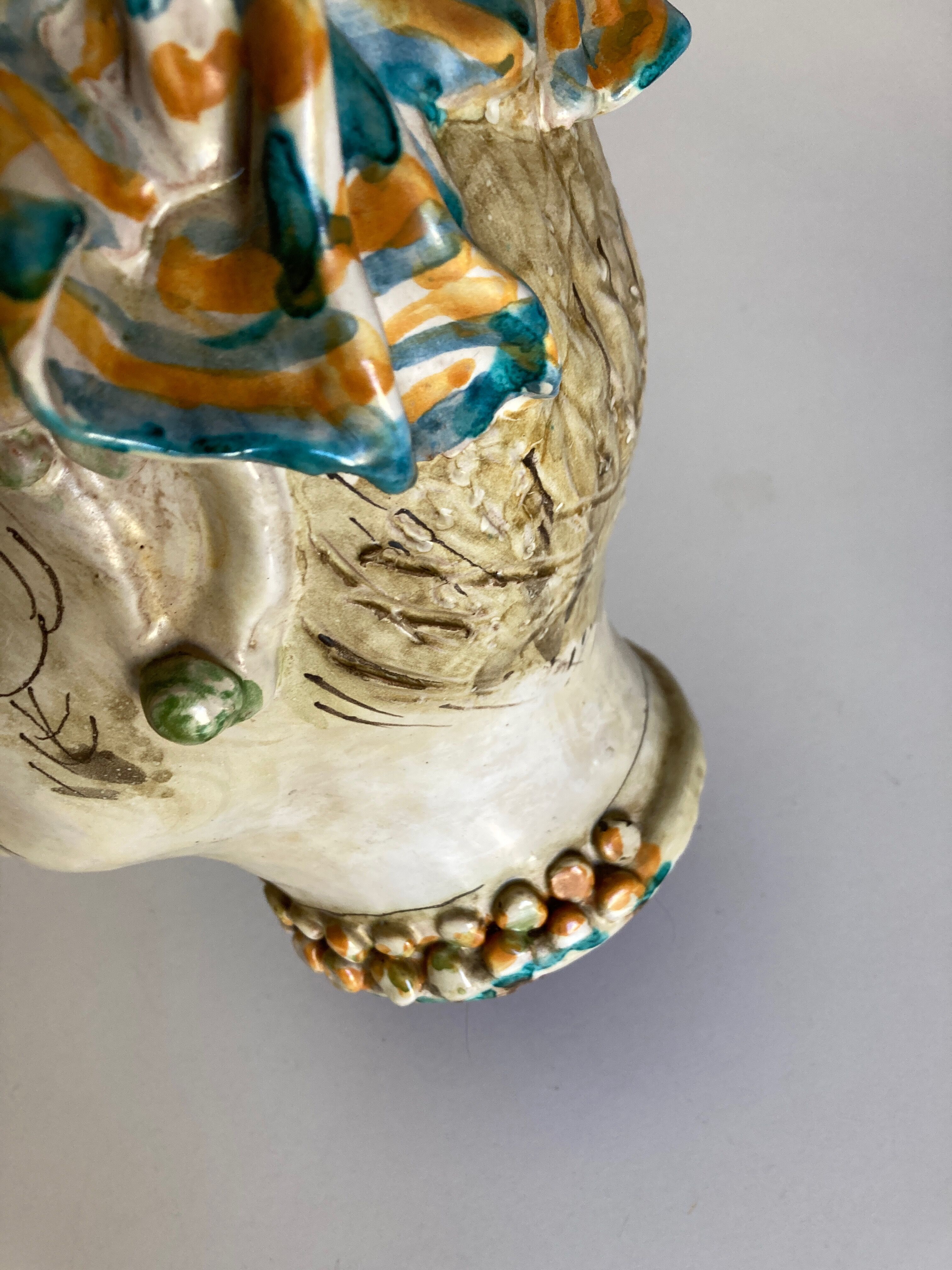 Italian ceramic vase Caltagirone Sicily 1960