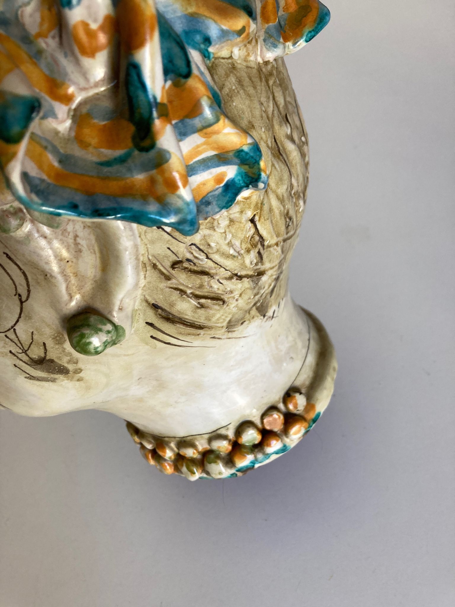 Vase céramique italienne Caltagirone Sicile 1960
