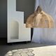 Rattan pendant lamp in the shape of a flower