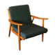 Scandinavian armchair with sea blue-green covers 1950s