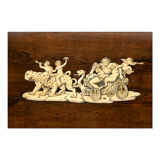 Writing table in ivory and precious wood marquetry