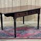 Table bureau anglaise en acajou XIXème avec 2 tiroirs