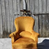 Velvet armchair, 20th century