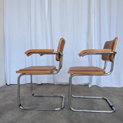 Set of 6 Vintage Cesca Chair by Bene Austria 1970s / Mid Century Chrome Din
