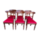 Suite de 6 chaises anglaises en acajou 19eme restaurées