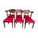Suite de 6 chaises anglaises en acajou 19eme restaurées
