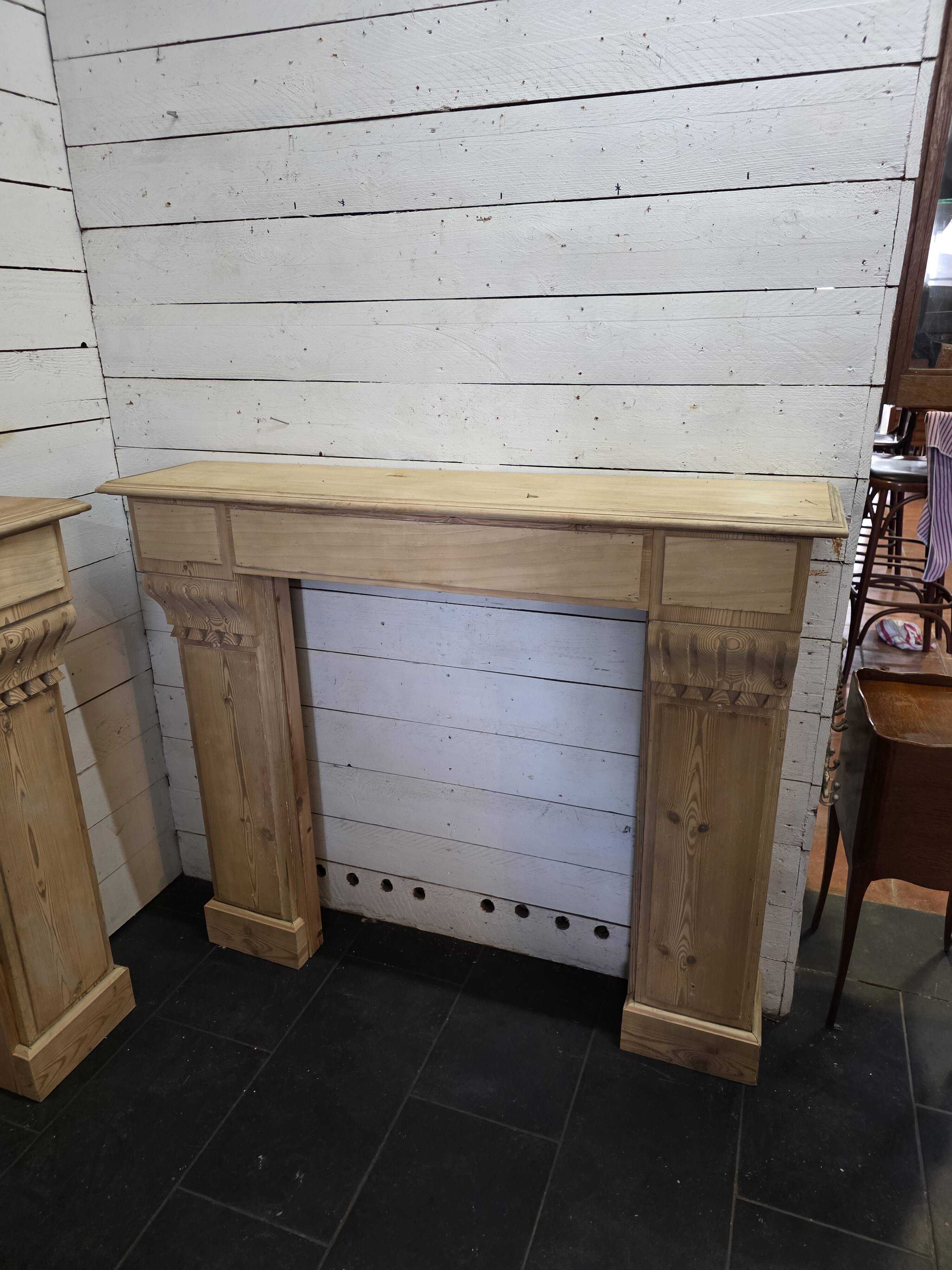 Wooden fireplace